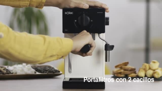 Cafetera Squissita Easy Graphite Solac CE4502 | 1050W, 20Bar