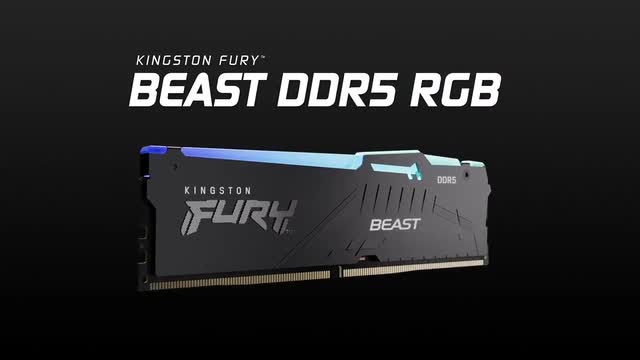 Kingston FURY Beast RGB 16 Go DDR5 6000 MHz CL30 - Blanc RAM DDR5 PC5